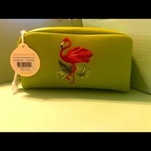 Spartina Flamingo green makeup case brand new never used with tags!